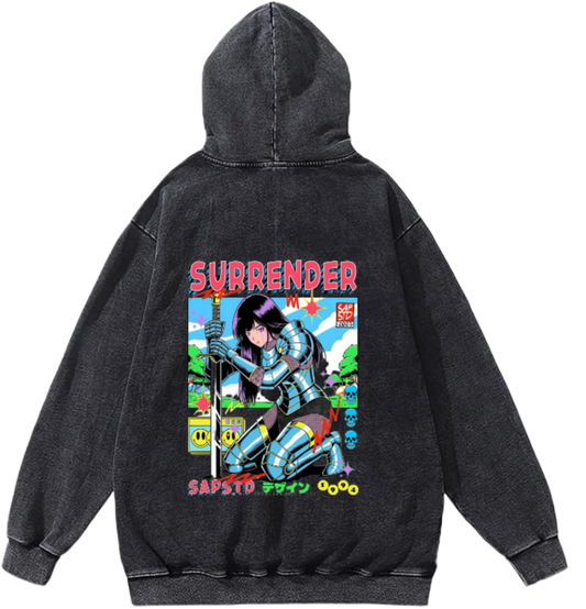 aliens Oversize Hoodie Washed gray Back 23
