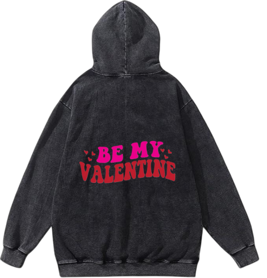 VaIentine coupIe Oversize  Hoodie Washed gray Back 23
