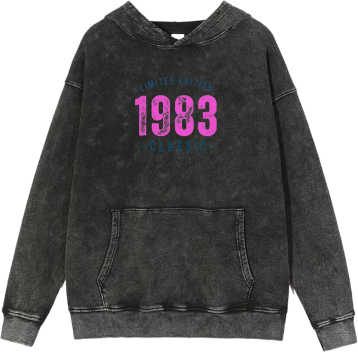 age Oversize  Hoodie Washed gray 1983