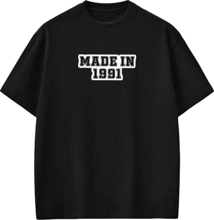 age t- shirt Black  1991