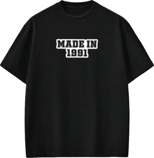 age t- shirt Black  1991