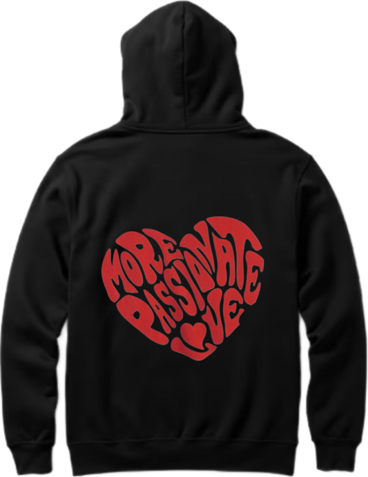 VaIentine coupIe Oversize Hoodie Black Back 23