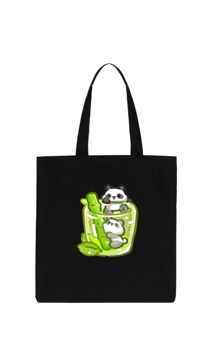 PANDA tote bag Black 23
