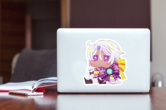 "Cute Anime Character Sticker, Waterproof Vinyl Chibi Decal for Laptop, Water Bottle, Hydro Flask, Skateboard, Luggage, Kawaii Manga Merchandise Gifts