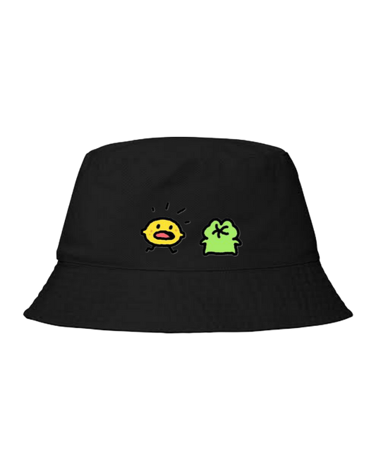 Frog Bucket hat Fishman hat cap Black 23