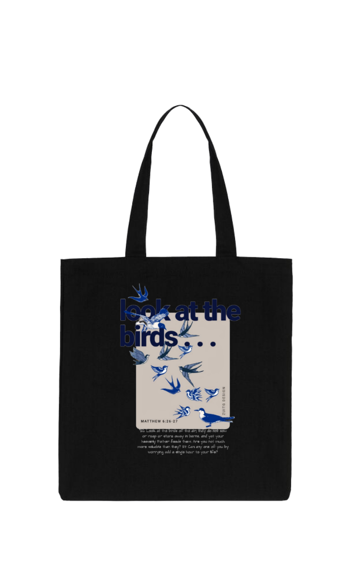 look at the birds. Tote bag Black 210
