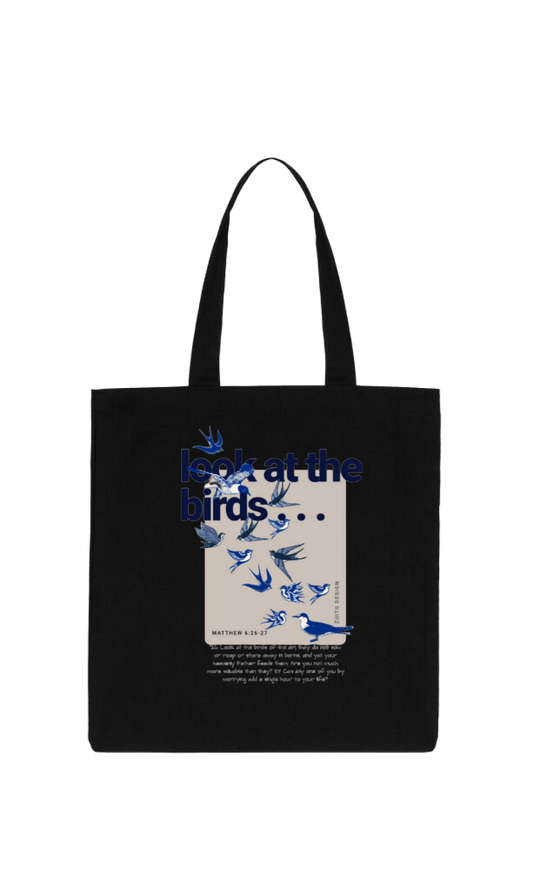 look at the birds. Tote bag Black 210