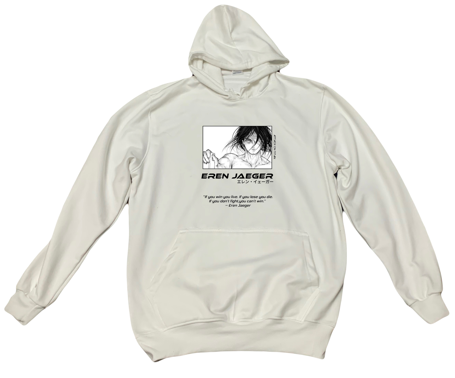 Anime Attack on titan shingeki no kyojin eren levi mikasa Aot White Oversize HOODIE 22