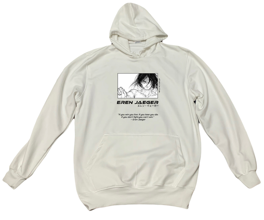 Anime Attack on titan shingeki no kyojin eren levi mikasa Aot White Oversize HOODIE 22