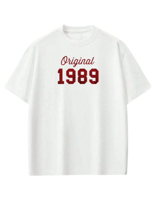 age t- shirt White 1989