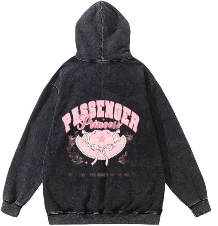 PASSENGER Over Size hoodie Washed Back 82