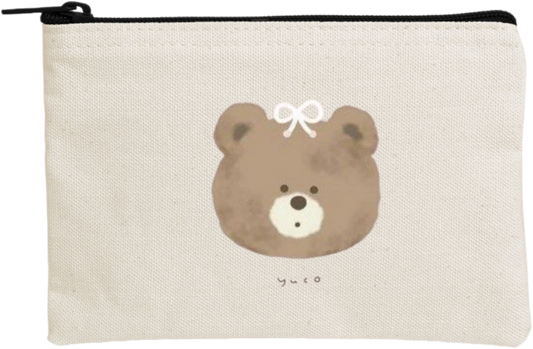 bear wallet pencil case Beige 23