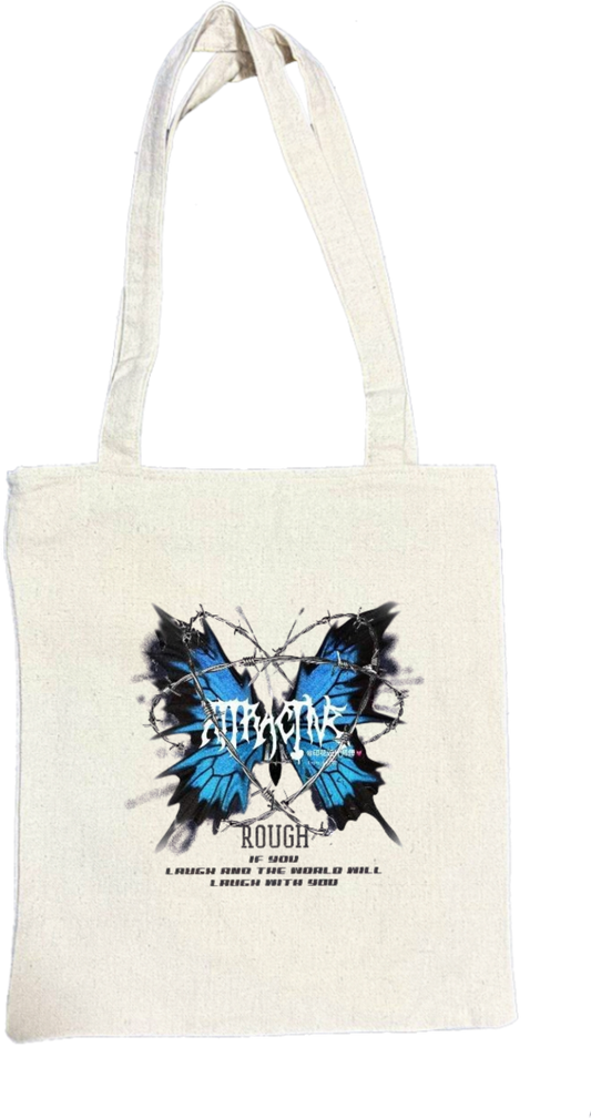 butterflies tote bag Beige 23