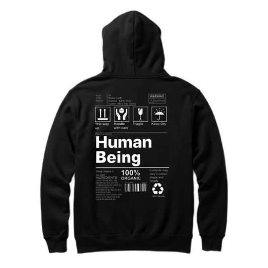Human Being Back text oversize hoodie back 23