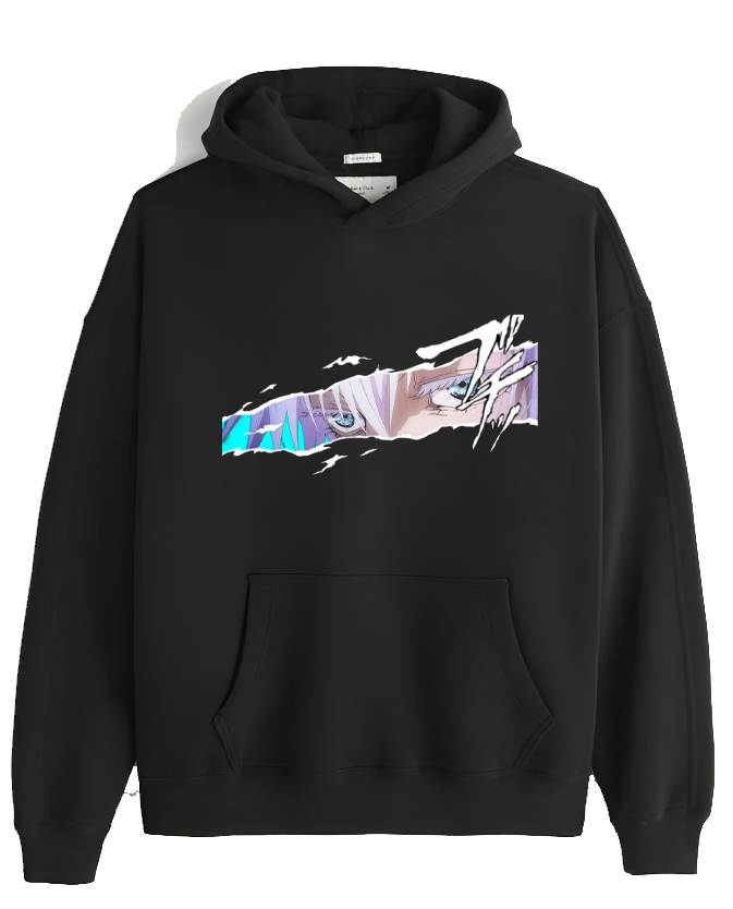 jujutsu kaisen GOJO Oversize  Hoodie Black 23