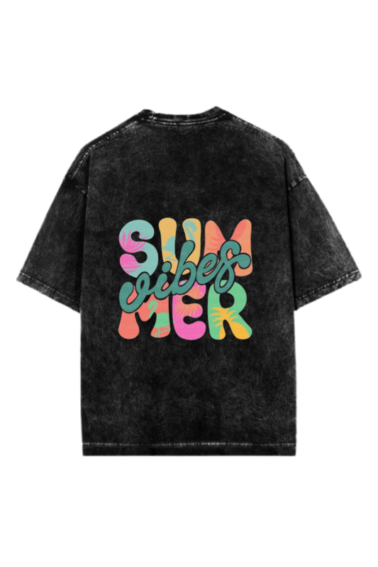 Summer Vibes One Size t- shirt Washed Back 23