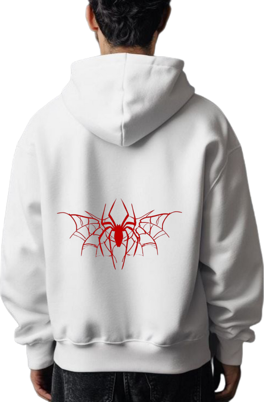Spiderman One Size hoodie White Back 23