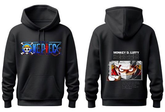 one piece One Size hoodie Black Back 23