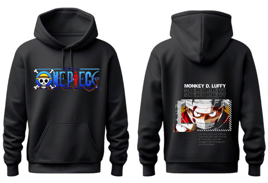 one piece One Size hoodie Black Back 23
