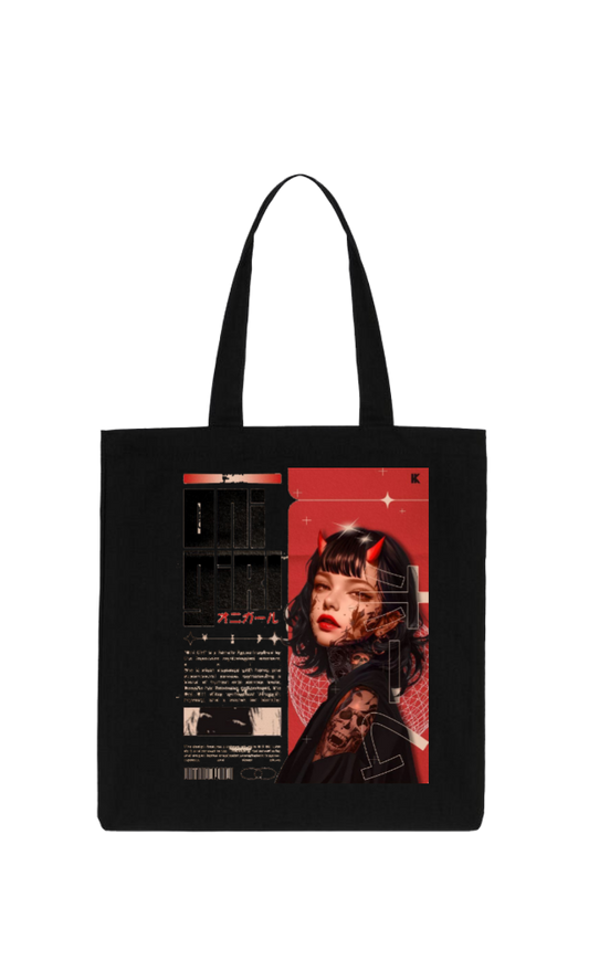 RANDOM ANIME GIRL tote bag Black 23