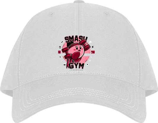 Cute Anime Kirby Baseball Cap, Kawaii Pink Character White Dad Hat, Adjustable Y2K Streetwear Sun Cap for Women and Men 23