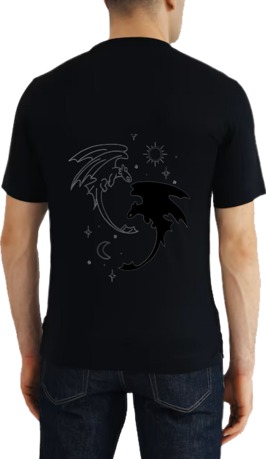 Light Fury t- shirt One Size Black back 23