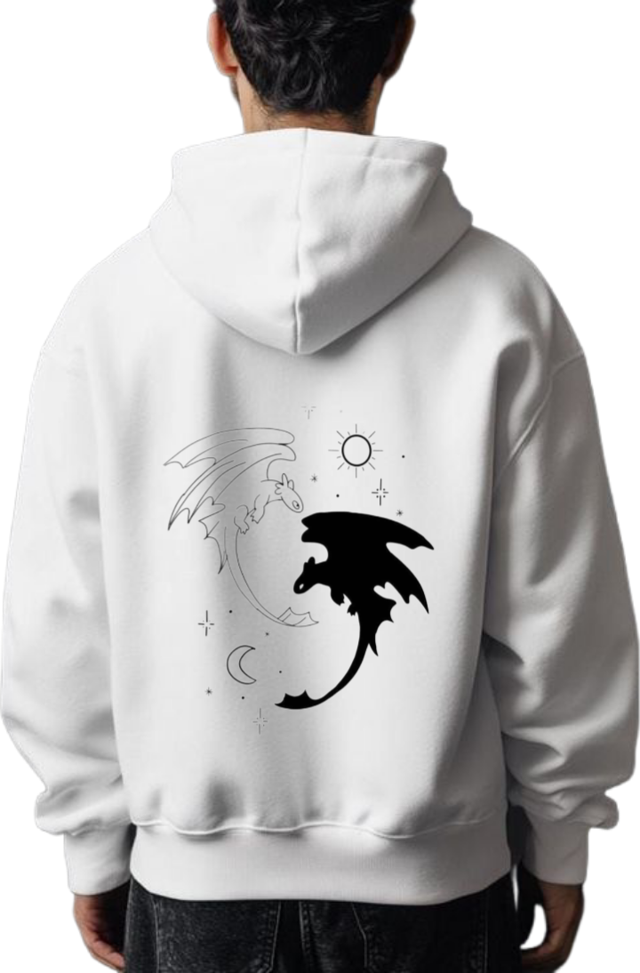 How to Train Your Dragon One Size hoodie White Back 23