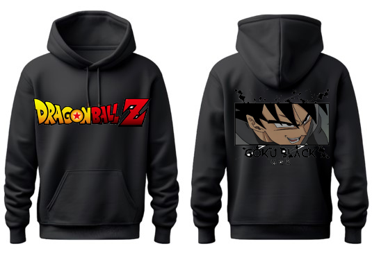 Dragon Ball Over Size hoodie Black Back 23