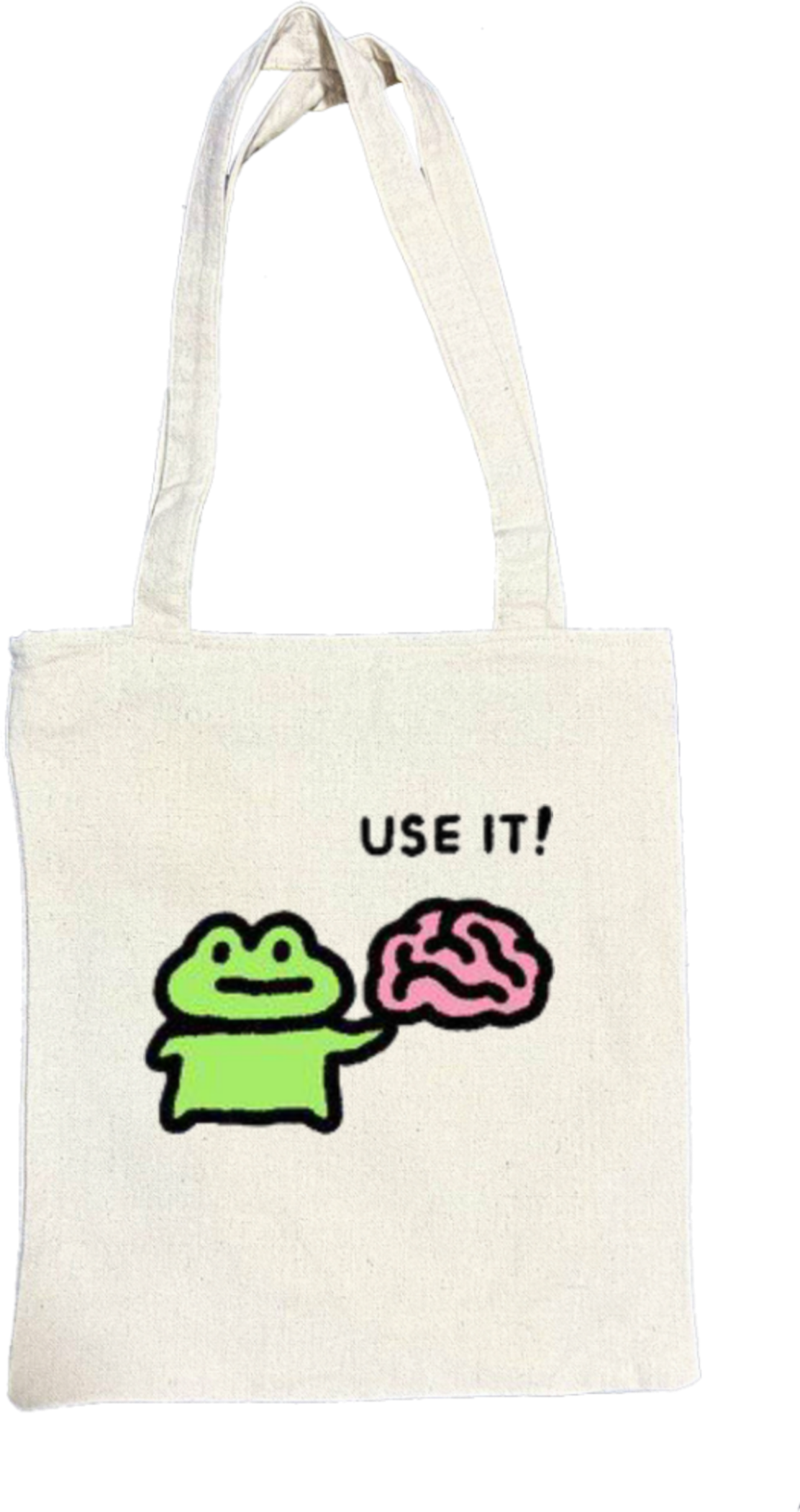 Frog tote bag beige 24