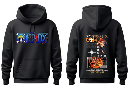 one piece One Size hoodie Black Back 24