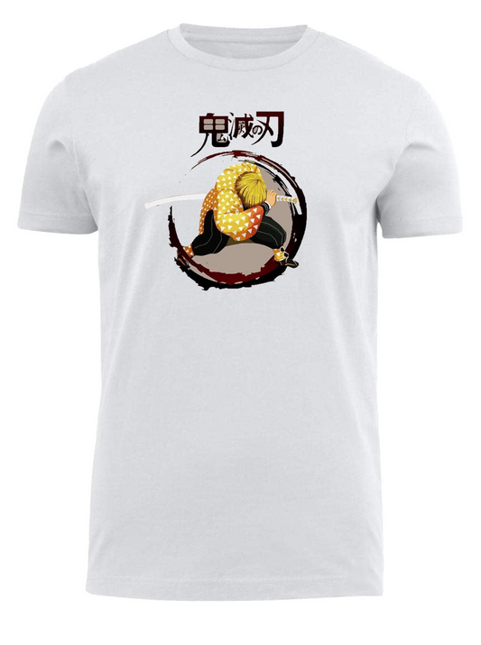 Anime Demon slayer nezuko tanjiro t- shirt fit White 24