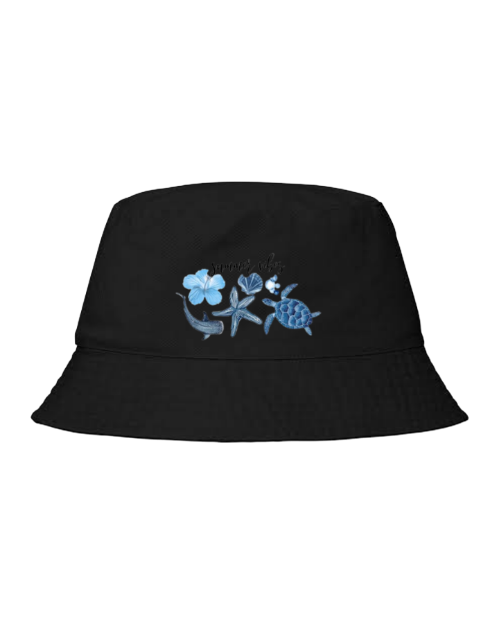 Summer Vibes Bucket hat Fishman hat cap Black 24
