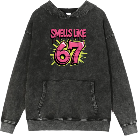 67 designs Oversize Hoodie Washed 24