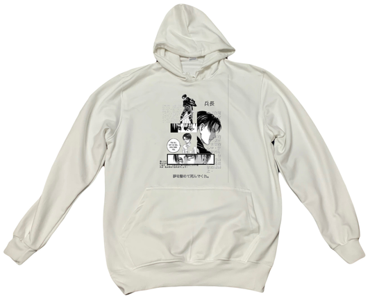 Anime Attack on titan shingeki no kyojin eren levi mikasa Aot White Oversize HOODIE 24