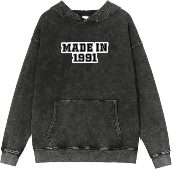 age Oversize  Hoodie Washed gray 1991