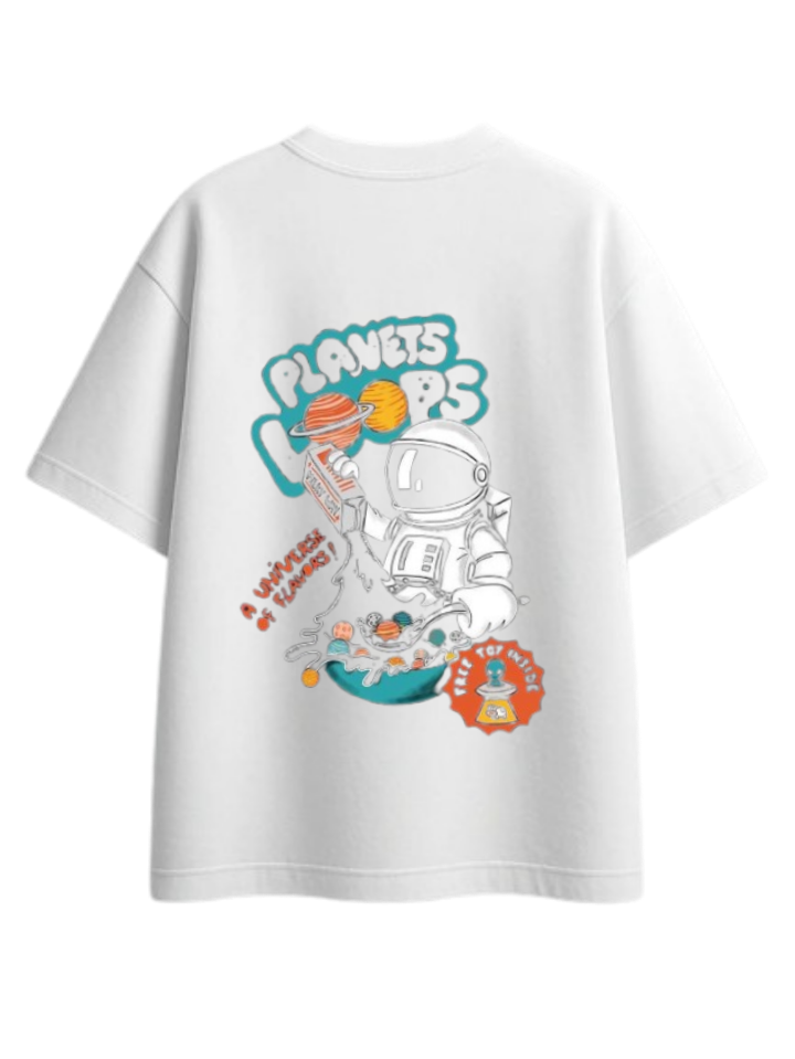 aliens One Size t- shirt White Back 24