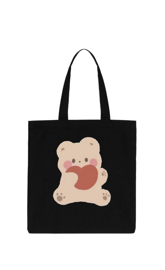 bear tote bag Black 24