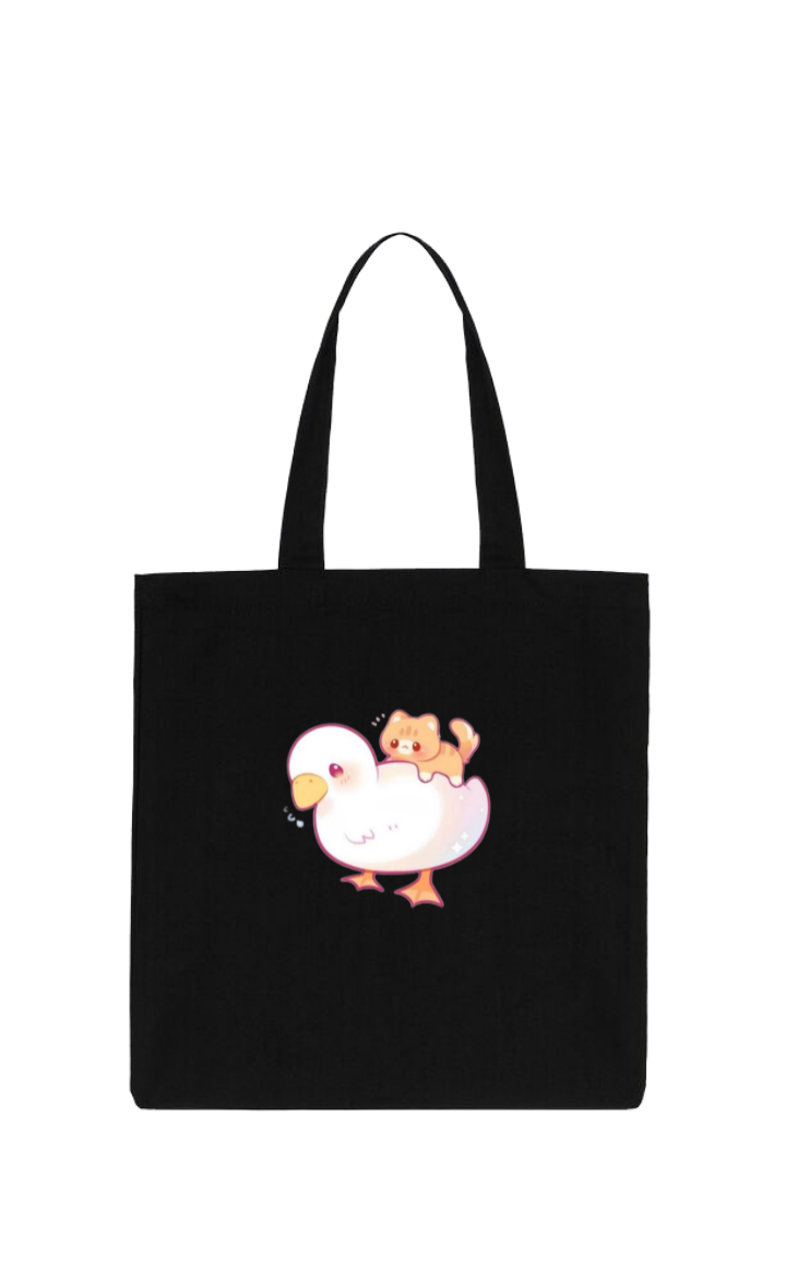 duck tote bag Black 24