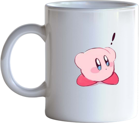 Cute Pink Bunny Kirby Ceramic Coffee Mug, Kawaii Anime Gaming Cute Mug for Women and Kids, Funny Novelty Tea Cup, 11 oz 24