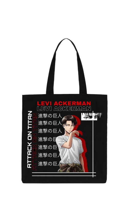 Anime Attack on titan shingeki no kyojin Aot Black tote bag 23
