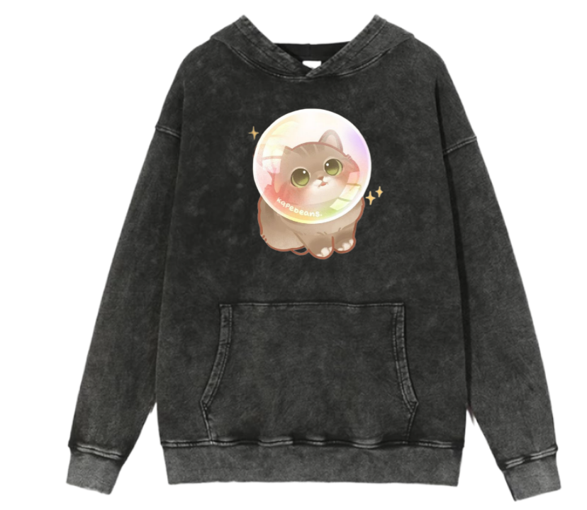 cat Oversize Hoodie Washed 24