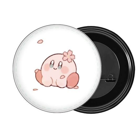Cute Anime Kirby Bunny Pin Button – Kawaii Pink Rabbit Costume Metal Badge, Aesthetic Backpack & Jacket Accessories, Perfect Gift for Gamers and Anime Fans 24