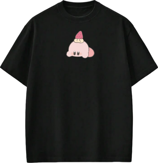 Cute Kirby Anime Graphic T-Shirt, Y2K Aesthetic Kawaii Gaming Tee, Casual Oversized Short Sleeve Top for Wome 24