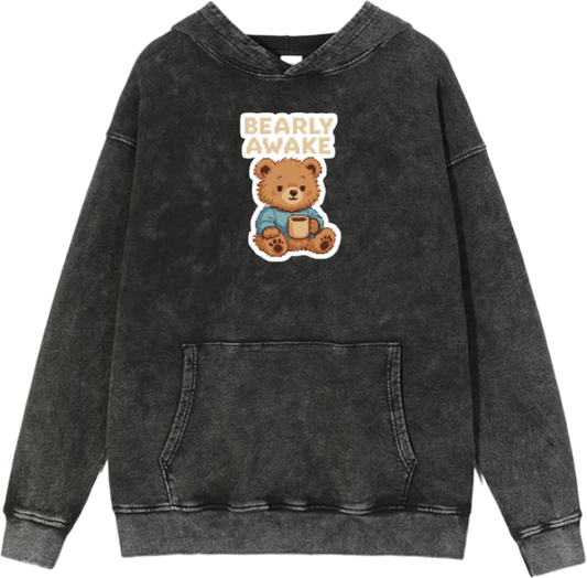 bear Oversize  Hoodie Washed gray 24