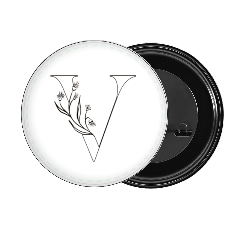 vector letter brooch V 24