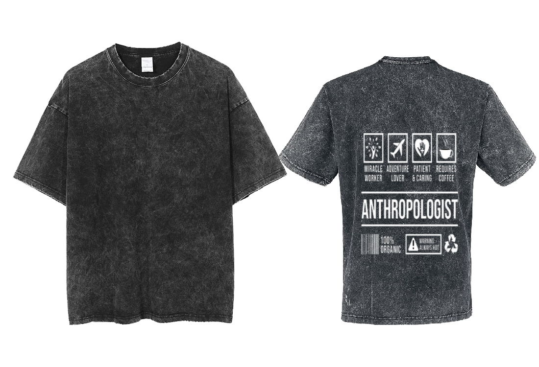 ANTHROPOLOGIST Back text One Size t- shirt Washed Back 24