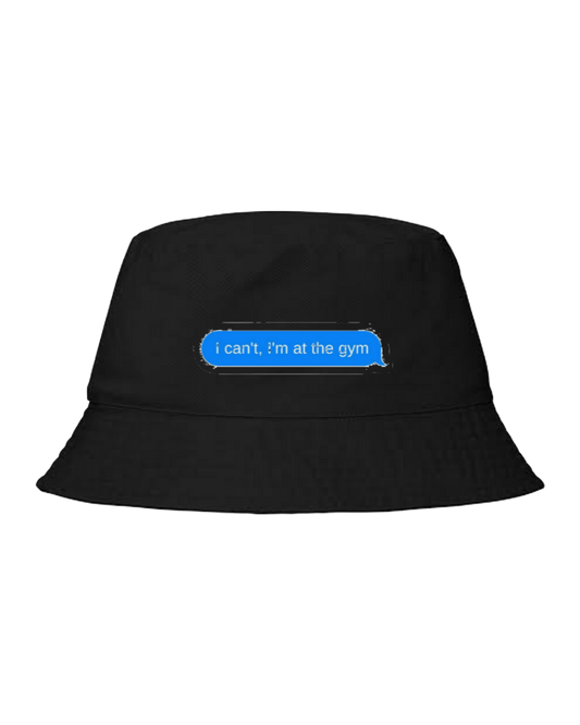 workout gym pilates Bucket hat Fishman hat cap Black 24