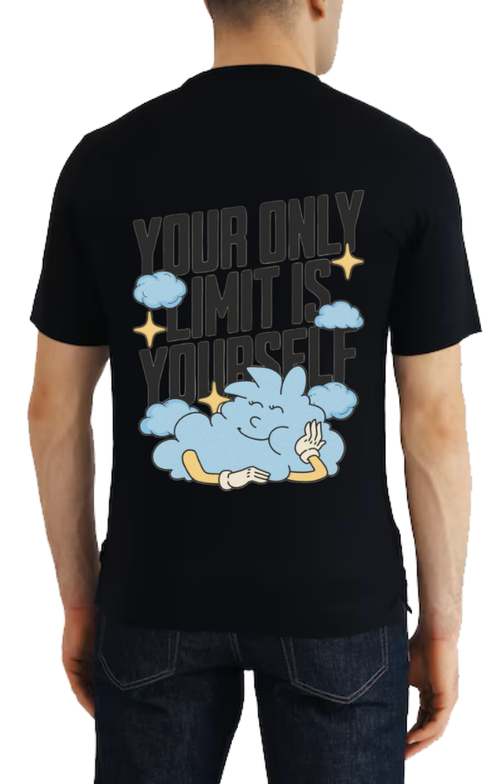 YOUR ONLY LIMIT IST YOURSELF t- shirt One Size Black back 24