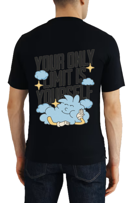 YOUR ONLY LIMIT IST YOURSELF t- shirt One Size Black back 24