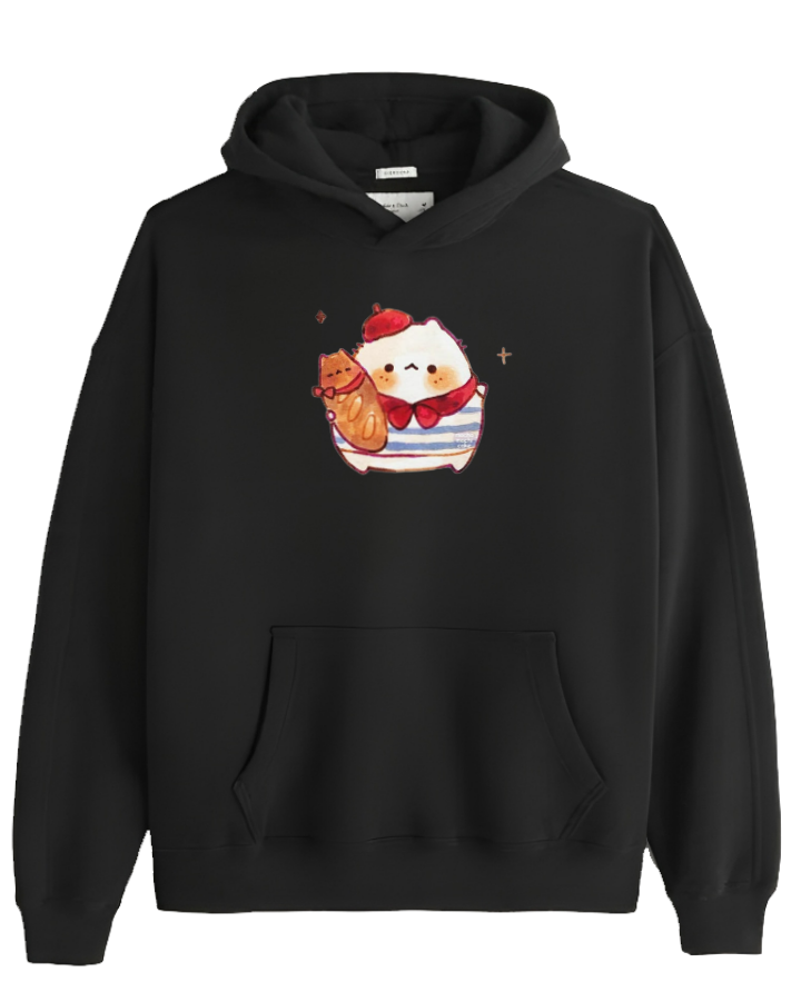 bunny Oversize Hoodie Black 24